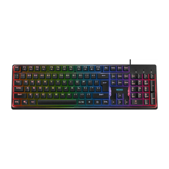 კლავიატურა NOXO NOXO FUSIONLIGHT RAINBOW BACKLIT GAMING KEYBOARD EN/RU BLACK
