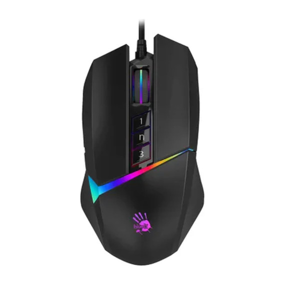კომპიუტერული მაუსი A4TECH A4TECH W60 MAX MINI LIGHTWEIGHT RGB GAMING MOUSE BLACK