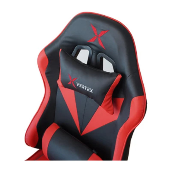  გეიმინგ სავარძელი VERTEX VERTEX GEMU GAMING CHAIR BLACK & RED PVC