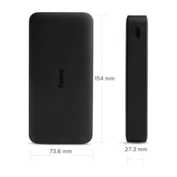 გარე დამტენი XIAOMI 20000MAH REDMI 18W FAST CHARGE POWER BANK BLACK