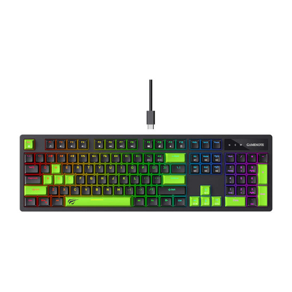 კლავიატურა HAVIT KB893L GAMING KEYBOARD BLACK/GREEN