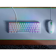 კლავიატურა RAZER HUNTSMAN MINI MERCURY ED RGB 61KEY RED SWITCH WHITE