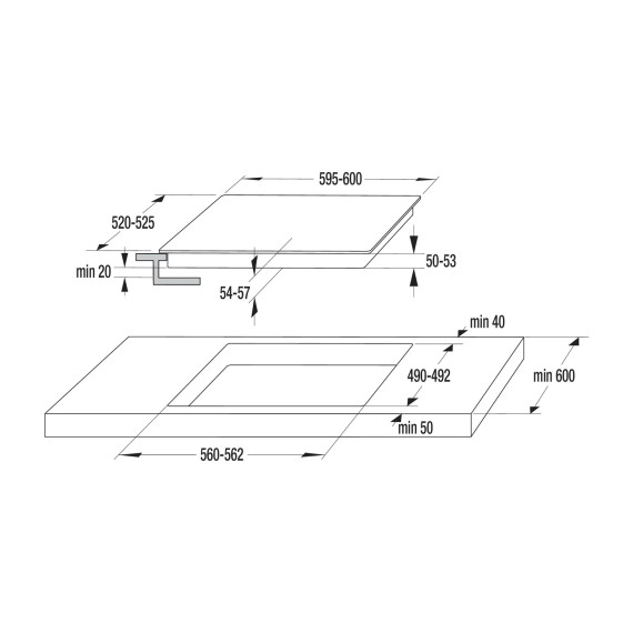 კერამიკული ქურის ზედაპირი GORENJE ECT641BX