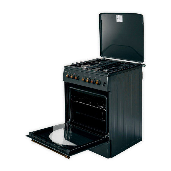 გაზქურა EXCELLENCE 6401 BLACK (FFD)