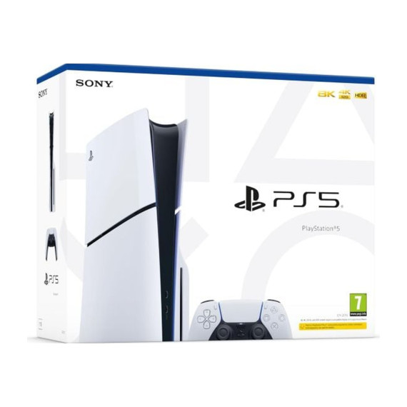 სათამაშო კონსოლი 	PLAYSTATION 5 SLIM CD VERSION WHITE E CHASSIS TWO DUALSENSE