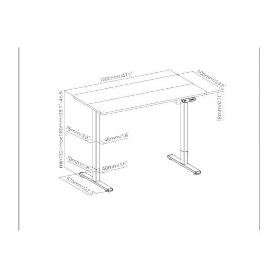 gaming pc desk 2E CE120W