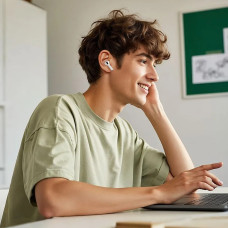 tws ყურსასმენი HOCO EW97 WITH ANC WHITE