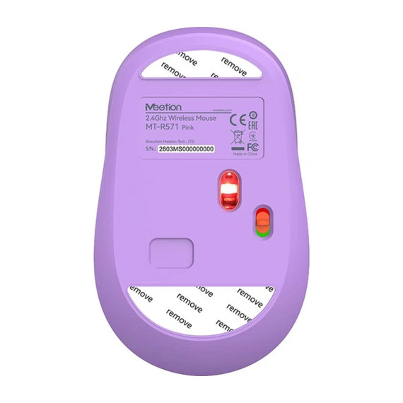 კომპიუტერული მაუსი MEETION R571 PURPLE/WHITE