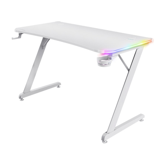 gaming pc desk TRUST GXT709W LUMINUS RGB WHITE
