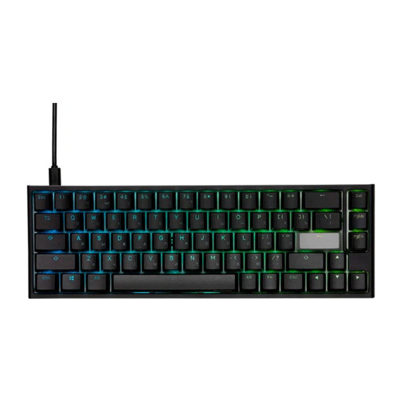 клавиатура DUCKY ONE 2 SF CHERRY SILENT RED RGB LED RU BLACK-WHITE