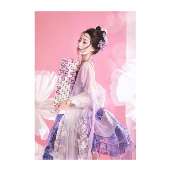 keyboard VARMILO VEM87 DREAMS ON BOARD 87KEY EC V2 SAKURA WHITE LED PINK