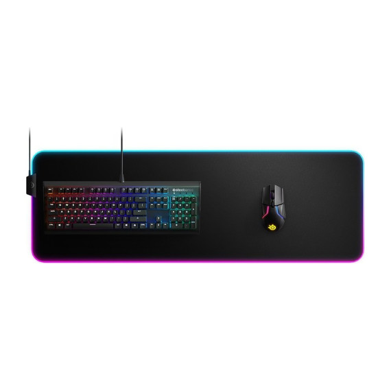 коврики для мыши STEELSERIES QCK PRISM CLOTH RGB XL BLACK