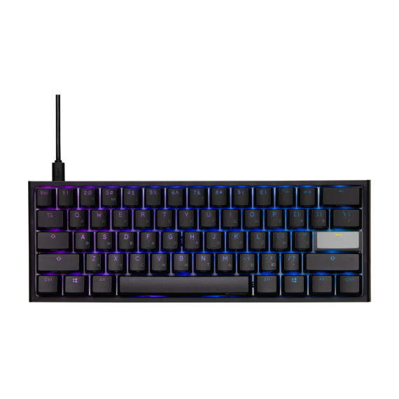 клавиатура DUCKY ONE 2 MINI CHERRY BROWN RGB LED UA/RU BLACK WHITE