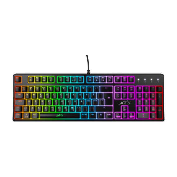 კლავიატურა XTRFY K4 104KEY KAILH RED EN/RU RGB BLACK