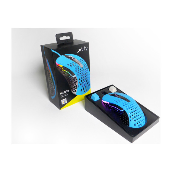 კომპიუტერული მაუსი XTRFY M4 RGB MIAMI BLUE