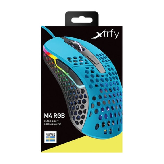 კომპიუტერული მაუსი XTRFY M4 RGB MIAMI BLUE