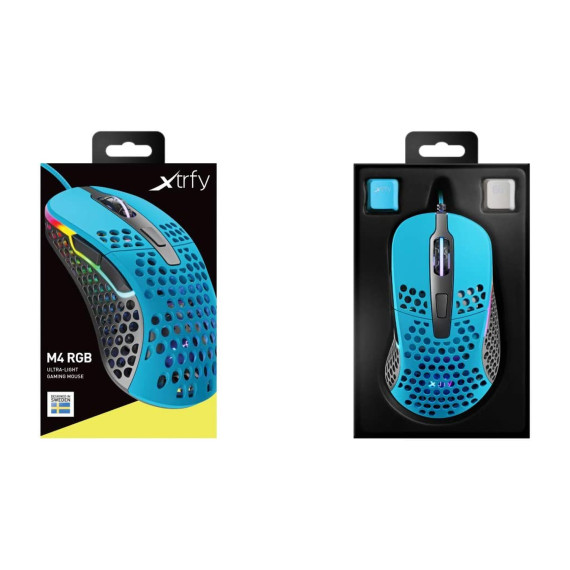 კომპიუტერული მაუსი XTRFY M4 RGB MIAMI BLUE