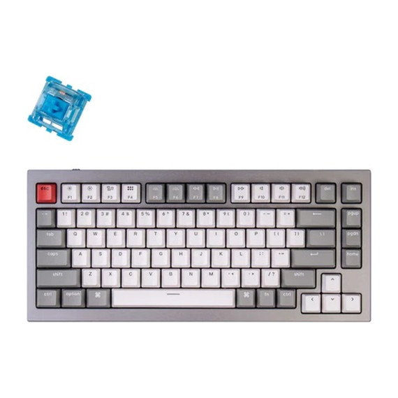 კლავიატურა KEYCHRON Q1 75KEY GATERON PHANTOM BLUE EN RGB GRAY