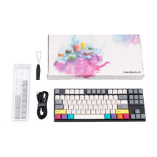 клавиатура VARMILO VEM87 CMYK 87KEY EC V2 DAISY USB-A EN/UKR WHITE LED BLACK