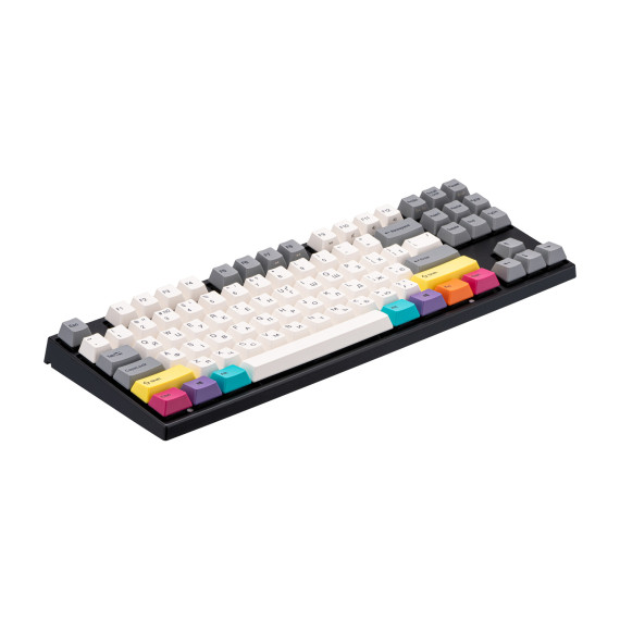 клавиатура VARMILO VEM87 CMYK 87KEY EC V2 DAISY USB-A EN/UKR WHITE LED BLACK