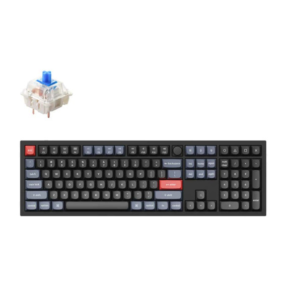 კლავიატურა KEYCHRON Q6 104KEY GATERON G PRO BLUE EN RGB BLACK