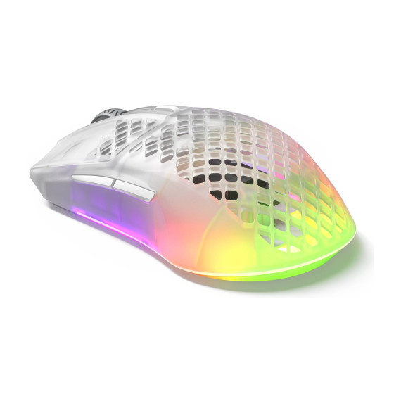 კომპიუტერული მაუსი STEELSERIES AEROX 3 RGB USB-A/WL/BT GHOST