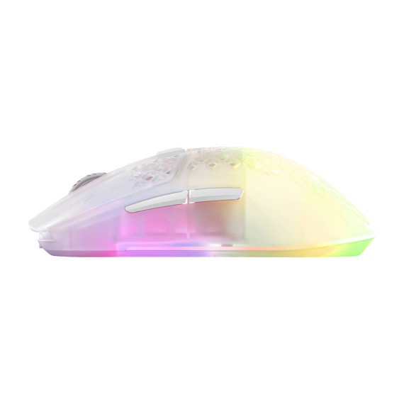 კომპიუტერული მაუსი STEELSERIES AEROX 3 RGB USB-A/WL/BT GHOST