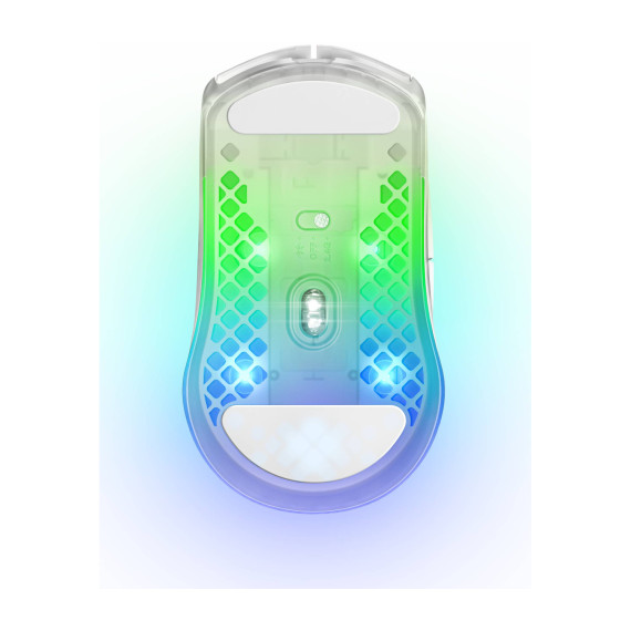 კომპიუტერული მაუსი STEELSERIES AEROX 3 RGB USB-A/WL/BT GHOST