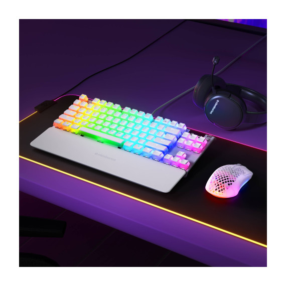 კომპიუტერული მაუსი STEELSERIES AEROX 3 RGB USB-A/WL/BT GHOST