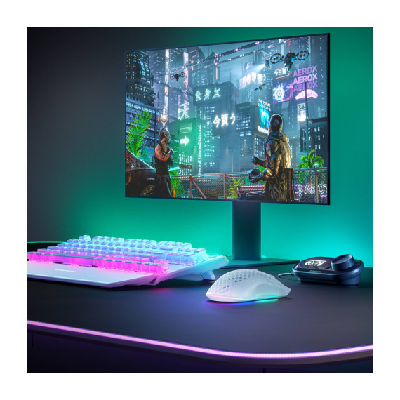 კომპიუტერული მაუსი STEELSERIES AEROX 3 RGB USB-A/WL/BT GHOST