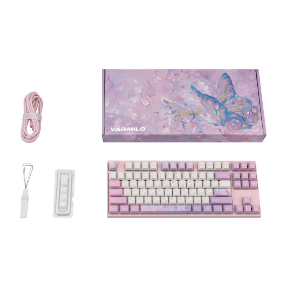 კლავიატურა VARMILO VED87 DREAMS ON BOARD 87KEY CHERRY MX RED EN/UKR PINK