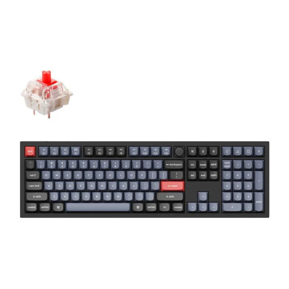 კლავიატურა KEYCHRON Q6 104KEY GATERON G PRO RED EN RGB BLACK
