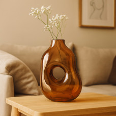 vases KOOPMAN GLASS 18X10X25CM 2ASS CL