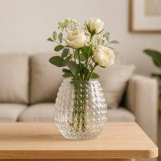 vases KOOPMAN VASE CLEAR GLASS 190XH200MM (025812)
