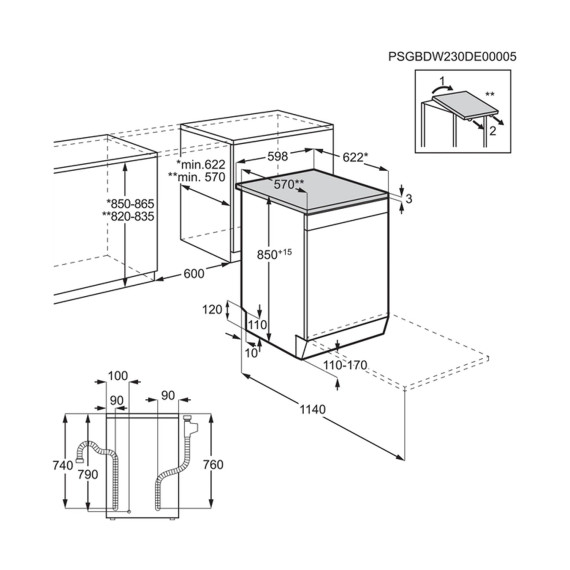 ჭურჭლის სარეცხი მანქანა ELECTROLUX ESM64831SX