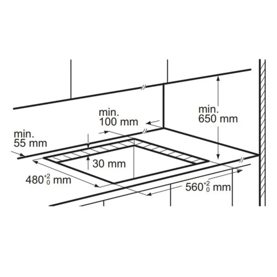 ქურის ზედაპირი ELECTROLUX KGS6436K