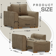 кресло HOBEL BELONA 1  F/R LIGHT BROWN BONCUK 7 (3)