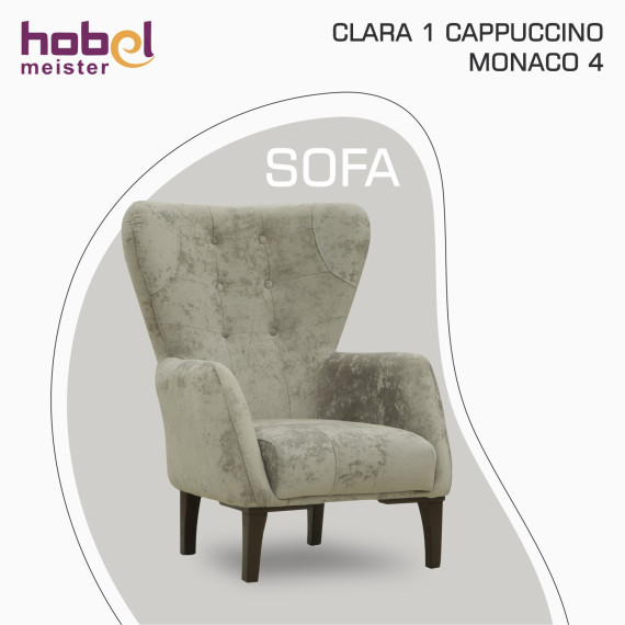 სავარძელი HOBEL CLARA 1 CAPPUCCINO MONACO 4 (1)