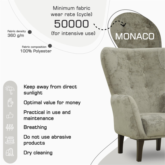 სავარძელი HOBEL CLARA 1 CAPPUCCINO MONACO 4 (1)
