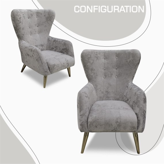 სავარძელი HOBEL CLARA KAX-0433 LIGHT CAPPUCCINO MONACO 4 (1)