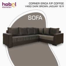 დივანი HOBEL CORNER ERICA F/P COFFEE V460/ DARK BROWN JAGUAR 18 R (6)