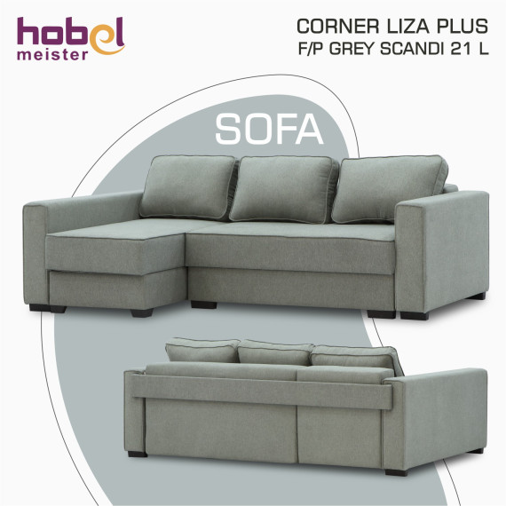 sofa HOBEL CORNER LIZA PLUS F/P GREY SCANDI 21 L (5)