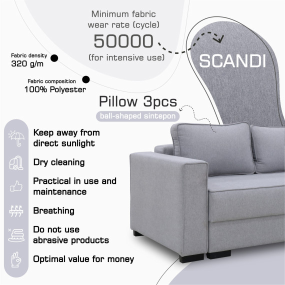 დივანი HOBEL CORNER LIZA PLUS F/P LIGHT GREY SCANDI 17 L (5)