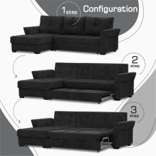 sofa HOBEL CORNER TEXAS F/P DARK GREY BEATTO 1078 L (5)