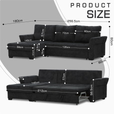 sofa HOBEL CORNER TEXAS F/P DARK GREY BEATTO 1078 L (5)