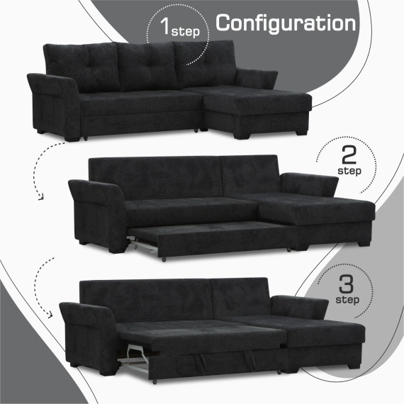 დივანი HOBEL CORNER TEXAS F/P DARK GREY BEATTO 1078 R (5)