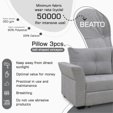 დივანი HOBEL CORNER TEXAS F/P LIGHT GREY BEATTO 1069 L (5)