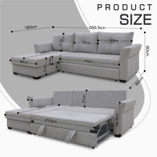 დივანი HOBEL CORNER TEXAS F/P LIGHT GREY BEATTO 1069 L (5)