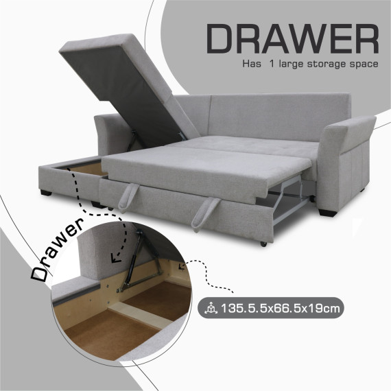 დივანი HOBEL CORNER TEXAS F/P LIGHT GREY BEATTO 1069 L (5)