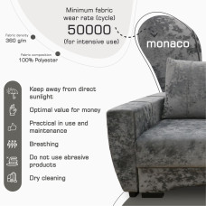 sofa set HOBEL LI 3+1+1 F/P GREY MONACO 14 (5)